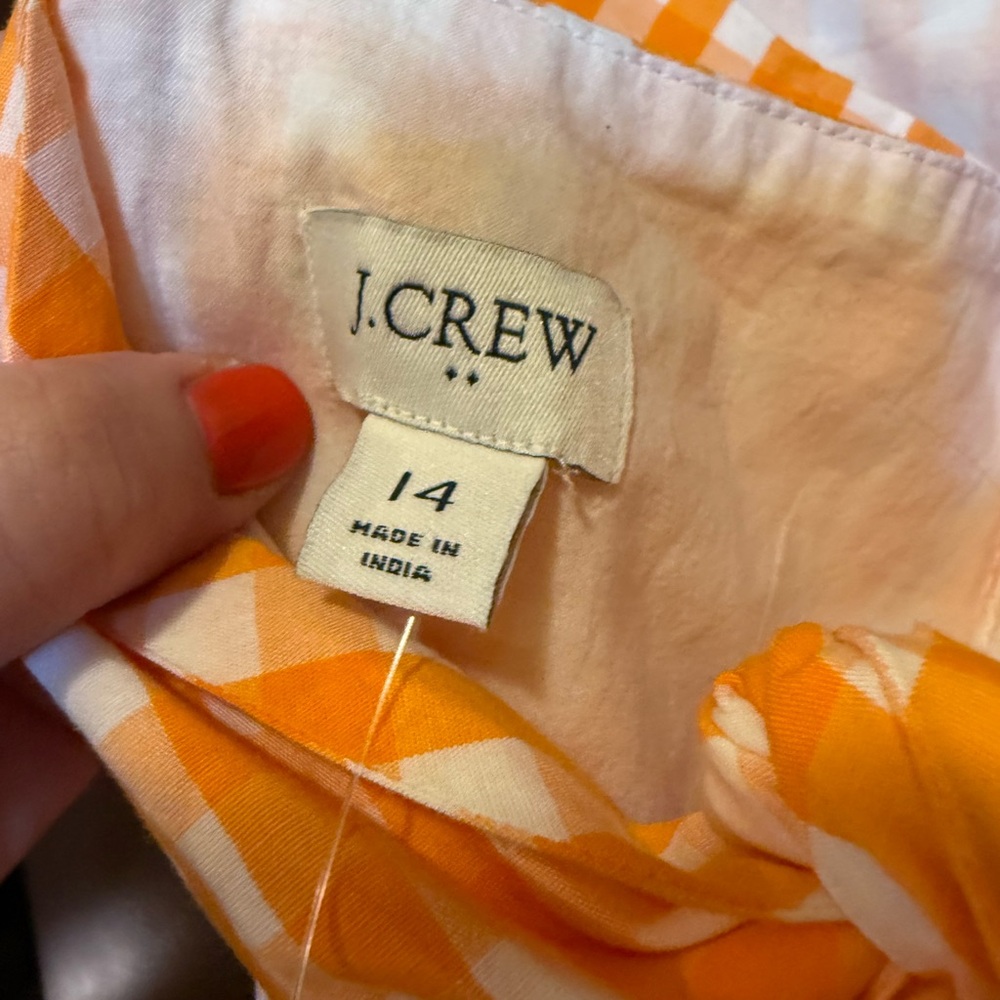 J. Crew Yellow Gingham Spaghetti Strap Camisole - Picture 4 of 4